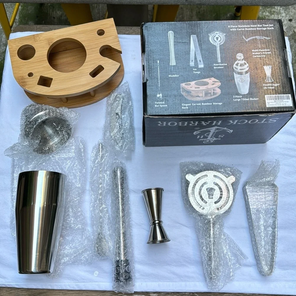 STOCK HARBOR Stainless Steel Bar Tool Set